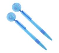 HOMSFOU 2 Bolígrafos Antiestrés con Forma de Balón de Fútbol, Escritura Suave, Material Abs y As, Ideales para Eventos de Equipo y Estudiantes