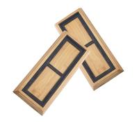 HOMSFOU 2 juegos Base Antideslizante de Bambú para Afilador de Piedras Soporte Estable con Anillo de Goma para Fijar Piedras de Afilar Accesorio de Cocina Seguro y Versátil para Afilado
