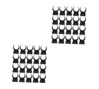 HOMSFOU 2 Juegos Pies del Gabinete Patas De Tocador Tabla De Patinar Ruidiculos Tienda Abrazadera De Zócalo De Tablero Clips De Zócalo para Tablas De Patadas El Plastico 20 Piezas * 2