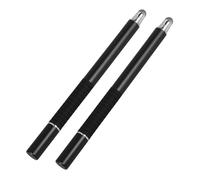 HOMSFOU 2 Lápices Capacitivos Multifuncionales con Punta Fina para Pantalla Táctil, Diseño Metálico Negro y Alta Precisión para Smartphones y Tablets