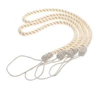 HOMSFOU 2 Piezas Abrazadera de Cortina Hecha a Mano, Cuerda Decorativa | Correas para Cortinas sin Taladro, Uso en Ventanas de Oficina y Dormitorio, para Paneles Ligeros