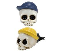 HOMSFOU 2 Piezas Ambientador de Coche Forma de Calavera para Decoración Interior y Celebración Verano, Clips para Salidas de Aire Diseño Creativo y Material de Resina Adecuado para