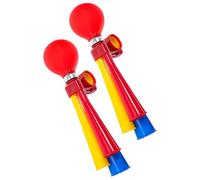 HOMSFOU 2 Piezas Bocina de Aire para Bicicleta Profesional Material Plástico y Metal, Señal de Seguridad Confiable para Ciclismo en Carretera y Montaña Color Aleatorio