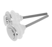 HOMSFOU 2 Piezas Botón de Descarga del Tanque del Inodoro, Botón Pulsador para Inodoro, Resistente al Desgaste, Superficie Lisa, Varilla Ajustable para Reparación