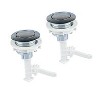 HOMSFOU 2 piezas Botones de Descarga para Cisterna de Inodoro Repuestos Plásticos Duraderos Compatibles con Tanque Estándar Superficie Electrochapada Resistente al y Fácil Limpieza