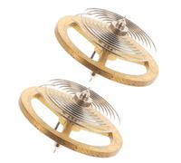 HOMSFOU 2 Piezas de Volante Completo para Reparación de Relojes Despertadores Mecánicos, Mecanismo de Reemplazo Dorado, Pieza de Repuesto para Movimiento de Reloj DIY, Kit de Componentes