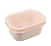 HOMSFOU 2 Piezas Lavabo para Cambiador de Bebés, Lavabo para Remojar los Pies, Pp Blanco Rectangular, Portátil, Borde Antidesbordamiento, para Ñiño E Infantil, para Guardería y Lavandería