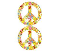 HOMSFOU 2 Piezas Pegatina del Símbolo Floral Autoadhesiva PVC | Decoración Diy, Adhesivo para Coche y Ordenador, Estilo Floral, Uso en Superficies Lisas