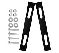 HOMSFOU 2 Piezas Placa Montaje Portaequipaje Trasero Motocicleta Ligera Robusta para Caja Maletero Eléctrica y Bicicleta con Tornillos Negra Espesora