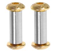 HOMSFOU 2 Piezas Remaches de Latón para Mangos de Cuchillos Cabeza de Botón, Accesorios Resistentes para Fabricación y Reparación DIY Longitud de Apriete 16-22mm para Cuchillos