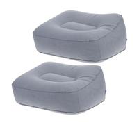 HOMSFOU 2 Piezas Reposapiés Inflable de PVC Flocado 37x28 Cm Portátil para Viaje y Coche Soporte Ergonómico Que Mejora la Circulación y Facilita el Descanso