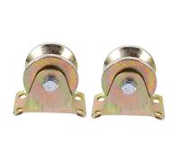 HOMSFOU 2 piezas Ruedas de Placa V Soporte para Puertas Correderas de Carril Rodillos de Alta Capacidad de Carga Ruedas de Ranura V para Puertas Invertidas Diseño Resistente y Ligero