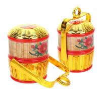 HOMSFOU 2 Piezas Vela Retro China de Loto para Bodas y Festivales, Dorada | Adorno Budista, Decoración para Sala Ritual y Foto, Estilo Clásico con Detalles Delicados