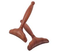 HOMSFOU 2 Raspadores de Madera para Masaje Facial en Forma de Abanico, Herramienta Gua Sha para Cuidado del Rostro, 2 Piezas, Diseño Portátil para Spa y Uso Doméstico