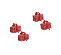 HOMSFOU 2 Series Caja De Dulces Cajas Con Tapas Paraca Cajas Pequeñas Boda Largo Recepción De Lindas Para Embalaje De De Dulces Madera Rojo 2 Piezas*2