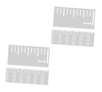 HOMSFOU 2 Series Regla De Plástico Para Gráficos Tabla De Crecimiento Plantillas Regla De Escala Hueca Plantilla De Regla De Crecimiento El Plastico 7 Piezas*2