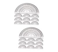 HOMSFOU 2 Series Transportador Regla Triangular Transportador Geométrico Transportador Herramienta para Medir Ángulos Transportador De 180 Grados para Matemáticas Aula 10 Piezas*2