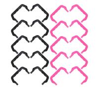 HOMSFOU 20 Asas Desmontables para Jaulas de Mascotas, Manijas de Plástico Resistentes Negras y Rosas, 20 Piezas para Transportadoras de Hámster, Pájaros y Conejos, Accesorios Ligeros