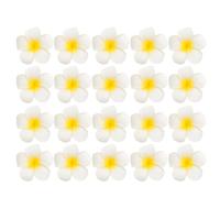 HOMSFOU 20 Pcs Hawaiian Flower Hair Clips, 3.54 Inch Plumeria Foam Hair Pins, Barrettes for Women and Girls, Wedding, Party, Beach Vacation