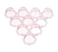 HOMSFOU 20 Piezas Cuentas Acrílicas Transparentes para Campanillas de Viento Forma de Flor y Medusa, Resistentes al Clima y Refractan la Luz para Manualidades y Actividades Infantiles