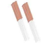 HOMSFOU 20 Unidades Aguja de Limpieza de Acero Inoxidable para Boquillas de Impresora 3d Alta Precisión y Tubo de Almacenamiento de Plástico Dorado