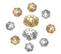 HOMSFOU 200 Piezas Accesorios de de metal diminuto inoxidable Suave delicado talón hacer cuentas de metal para joyería cuentas espaciadoras de bricolaje cuentas espaciadoras de joyas