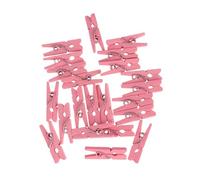 HOMSFOU 200 Pinzas de Madera Rosa Mini 2,5 Cm X 0,3 Mm para Fotos, Clips para Manualidades y Pinzas Ropa, Ideales para Decoración de Fiestas y Organización del Hogar