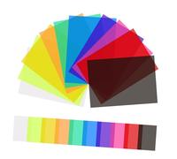 HOMSFOU 20piezas Láminas De Filtros De Luz Geles De Color Películas Difusoras Variedades De Colores Fácil De Cortar
