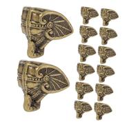 HOMSFOU 24 patas decorativas antiguas de elefante para cajas de joyería de madera, gabinetes, cajas de almacenamiento, protectores de esquina de plástico vintage con diseño antideslizante, protectores