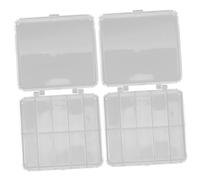 HOMSFOU 2Piezas Cajas de Almacenamiento de Transparentes Compartimentos para Tornillos y Pequeños Accesorios Organizador de Herramientas y DIY