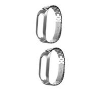 HOMSFOU 2piezas Correa De Acero Inoxidable Para Reloj Touch Reemplazo Ergonomico y Duradero Color Plateado Compatible Banda Original