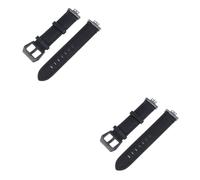 HOMSFOU 2piezas Correa De Cuero Vintage Para Reloj Watch Fit y Estilosa Banda De Muñeca De Piel Verdadera Diseño Retro Comodidad y Durabilidad Aseguradas