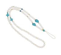 HOMSFOU 2piezas Cuerda Colgante De Teléfono Diseño De y Perlas Cadena -pérdida Para Móviles Compatible y Accesorios Para Bolsos y Claves Para Celebraciones