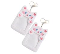 HOMSFOU 2piezas Porta Tarjetas De Peluche Funda De Organízate Fácilmente Material Resistente