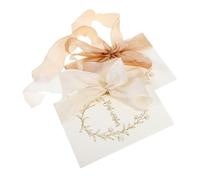 HOMSFOU 2piezas Tarjeta De Votos Matrimoniales Elegante y Delicada para Bodas Champán y Jasmín para Ceremonias y Eventos Especiales