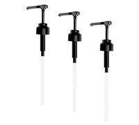 HOMSFOU 3 Dispensadores de Bomba para Botellas de Salsa de Ostras, Boquilla de Presión de Pe Negro, Sellado Anti-goteo, Dispensador de Salsa para Cocina Doméstica, Accesorio Práctico