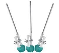 HOMSFOU 3 Piezas Abrazadera de Laboratorio Versátil para Vaso de Precipitados y Recipiente, Acero al Carbono Pvc, Diseño en Forma de Dedo para Uso Industrial E Investigación Científica