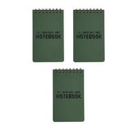 HOMSFOU 3 Piezas Bloc de Notas Portátil de Pvc Color Verde Hojas en Blanco para Actividades al Aire Libre y Uso Escolar