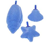 HOMSFOU 3 Piezas Burbujeador de Aire para Pecera Efecto de Aumento de Oxígeno, Piedra de Burbujas Azul de Arena Mineral en Forma de Figura Marina, Caracol y Concha, Accesorio Seguro