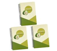 HOMSFOU 3 Piezas Cuaderno de Planificación Fitness con Agenda de Ejercicios y Notepad para Entrenamientos y Gestión de Salud para Estudiantes y Profesionales Compacto y