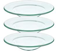 HOMSFOU 3 Piezas de Repuesto para Calentador de Redondo de Cristal para Velas de fundición de Cera y Bandeja para lámpara de, lámparas eléctricas, Calentador de, 10 2 cm