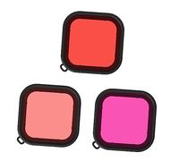 HOMSFOU 3 Piezas Funda para Cámara con Filtros de Buceo Compatible con Gopro Protección Óptima y Corrección de Color Profundidad de Agua Color Aleatorio