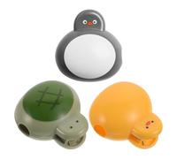 HOMSFOU 3 Piezas Fundas para Cabezales de Cepillo de Dientes con Diseño de Figuras, Protector de Cepillo de Dientes de Plástico, Diseño de Pato, Pingüino y Tortuga, para Viaje, Casa,