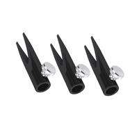 HOMSFOU 3 Piezas Metal Pencil Sharpener con Ranuras para Delineador de Ojos Afilador Manual Portátil de Aleación de Aluminio para Artistas Estudiantes y Viajeros