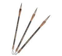 HOMSFOU 3 Piezas Pinceles de Caligrafía Clásica Cepillos de Escritura de para Práctica de Dibujo y Caligrafía Accesorios Profesionales para Estudiantes
