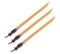 HOMSFOU 3 Piezas Pluma de Escritura Tradicional de Madera, Juego de Pluma de Inmersión, Hecha a Mano, Beige, Agarre Cómodo, Diseño de Inclinación Ajustable, para Lettering en Casa,