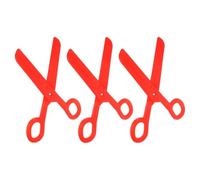 HOMSFOU 3 Piezas Tijeras Falsas de Plástico Rojo de Gran Tamaño para Disfraces de Circo Diseño Único, Accesorio Seguro para Fiestas de Máscaras y Decoración Escénica
