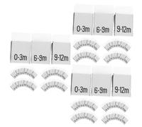 HOMSFOU 3 Series Etiquetas De Meses Ropa De Niña De Etiquetas Mensuales Coser Prácticas Y Decorativas Registrar El Crecimiento Infantil 300 Piezas*3