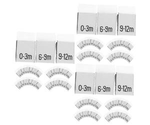 HOMSFOU 3 Series Etiquetas De Meses Ropa De Niña De Etiquetas Mensuales Coser Prácticas Y Decorativas Registrar El Crecimiento Infantil 300 Piezas*3