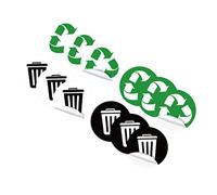 HOMSFOU 3 Series Pegatinas De Reciclaje Autoadhesivas Para Papelera Juego Para Clasificación De Basura Cocina Y Exteriores Ecológicas Y Prácticas Para Reciclaje 12 Piezas X 3